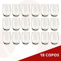 Copo Vidro California 450ml Redondo Transparente Agua 18Un