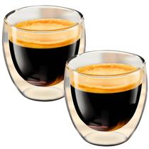 Copo Vidro duplo 80ml Moderno Duo Dose Café Expresso Suco Café Capuccino Dolce Gusto Elegante Copo Vidro duplo 80ml Moderno Duo Dose Café Expresso Suco Café Capuccino Dolce Gusto Elegante