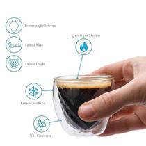 Copo Vidro Duplo Borossilicato Diamond de 80ml, nescafe nespresso, servir café Copo Vidro Duplo Borossilicato Diamond de 80ml, nescafe nespresso, servir café