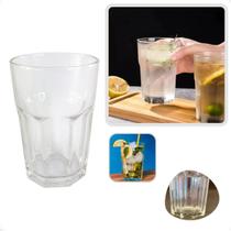 Copo Vidro Grosso Grande Jade Resistente Transparente 350ml