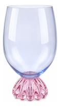 Copo Vidro Taça Marejo Azul E Rosa 520ml Luxo Tuut Copo Vidro Taça Marejo Azul E Rosa 520ml Luxo Tuut