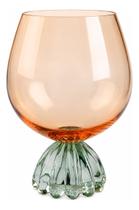 Copo Vidro Taça Marejo Laranja E Verde 640ml Luxo Tuut