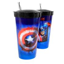 Copo Vingadores Capitão América Infantil 2 em 1 Livre de BPA