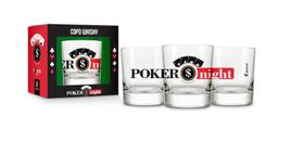 Copo whisky atol 310ml jogo cartas - poker