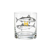 Copo wisk em cristal Bohemia Zodiac Peixes 280ml