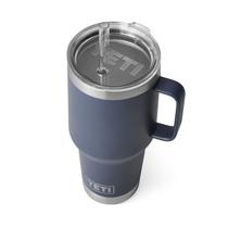 Copo YETI Rambler 1L com alça e tampa de palha, aço inoxidável