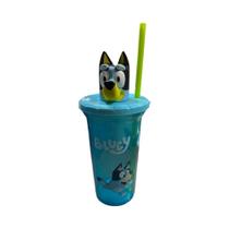 Copo Zak Designs Bluey Buddy Sip com canudo e tampa de 450 ml Copo Zak Designs Bluey Buddy Sip com canudo e tampa de 450 ml