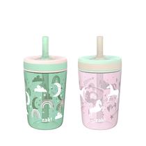 Copo Zak Designs Kelso Toddler 450 ml, pacote com 2 canudos Copo Zak Designs Kelso Toddler 450 ml, pacote com 2 canudos