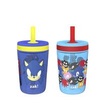 Copo Zak Designs Sonic the Hedgehog Kelso - Pacote com 2 Unidades de 450ml Copo Zak Designs Sonic the Hedgehog Kelso - Pacote com 2 Unidades de 450ml