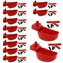 Copos Automáticos para Beber de Pássaros MODUODUO 12 unidades Vermelho Plástico