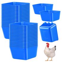 Copos Bird Feeder Maxdot Cage de 480 ml pendurados para animais de estimação azuis