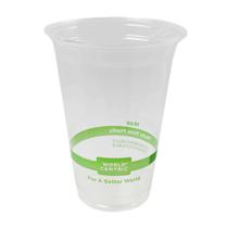 Copos compostáveis World Centric 473 ml Clear, pacote com 200 Copos compostáveis World Centric 473 ml Clear, pacote com 200