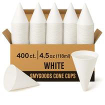Copos cônicos descartáveis Smygoods 130ml White Paper (pacote com 400) Copos cônicos descartáveis Smygoods 130ml White Paper (pacote com 400)