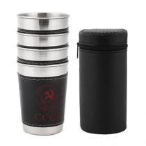 Copos de Aço Inoxidável Empilháveis Wokex (150ml - 4 Unidades)