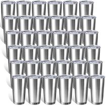 Copos de aço inoxidável Sieral, pacote com 36 copos de parede dupla de 600 ml Copos de aço inoxidável Sieral, pacote com 36 copos de parede dupla de 600 ml