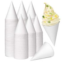 Copos de água Cone Yopay, 4 onças, pacote com 600, papel descartável branco