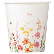 Copos de banheiro de papel Crisky 6 onças, pacote com 100 florais descartáveis Copos de banheiro de papel Crisky 6 onças, pacote com 100 florais descartáveis