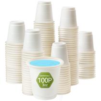 Copos de banheiro descartáveis compostáveis 90mL 100P 3oz CCWOFF Copos de banheiro descartáveis compostáveis 90mL 100P 3oz CCWOFF