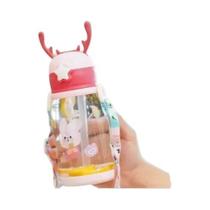 Copos de bebê com canudos, garrafas de água à prova de vazamento, copo infantil ao ar livre, 600ml