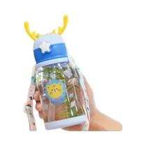 Copos de bebê com canudos, garrafas de água à prova de vazamento, copo infantil ao ar livre, 600ml