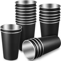 Copos de Beber Mimorou 20 Unidades 500ml Aço Inoxidável Preto Copos de Beber Mimorou 20 Unidades 500ml Aço Inoxidável Preto