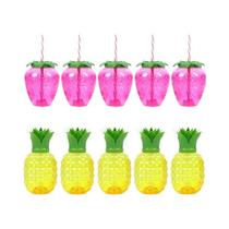 Copos De Bebida Em Forma De Abacaxi, Coco E Morango, 6 Ou 10 Peças, Copos De Suco Para Festas,