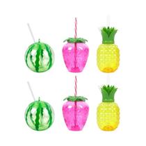 Copos De Bebida Em Formato De Abacaxi, Coco E Morango, 6 Ou 10 Peças, Copos De Suco Havaianos Para