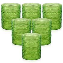 Copos de bebida Joyido Hobnail Plastic 400 ml, conjunto de 18 verdes