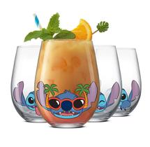 Copos de bebida JoyJolt Disney Stitch Silly Sips 560mL x4