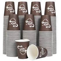 Copos de café de papel Clawsoff 300 ml 12 onças descartáveis marrons x300
