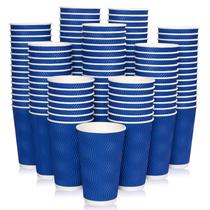 Copos de café de papel JollyPack 16 onças, pacote 120, Blue Ripple Wall Copos de café de papel JollyPack 16 onças, pacote 120, Blue Ripple Wall