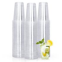 Copos de café de plástico TashiBox 350ml Clear Descartáveis 150 copos Copos de café de plástico TashiBox 350ml Clear Descartáveis 150 copos
