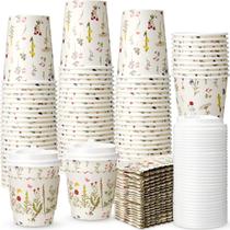 Copos de café descartáveis AmazingSpark Wildflower 300mL 48 conjuntos