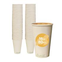 Copos de café descartáveis Earth's Natural 16 oz, pacote com 80 Copos de café descartáveis Earth's Natural 16 oz, pacote com 80