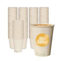 Copos de café descartáveis Earth's Natural 320 x 360 ml de bambu Copos de café descartáveis Earth's Natural 320 x 360 ml de bambu