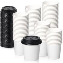 Copos de café descartáveis Fit Meal Prep 118 ml (pacote de 100) com tampas Copos de café descartáveis Fit Meal Prep 118 ml (pacote de 100) com tampas