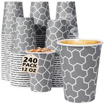 Copos de café descartáveis Huifany 350ml, pacote com 240 copos de papel