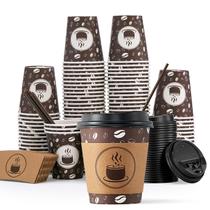 Copos de café descartáveis JOLLY PARTY 300mL (pacote de 100) com tampas Copos de café descartáveis JOLLY PARTY 300mL (pacote de 100) com tampas