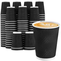 Copos de café descartáveis Lamosi 350ml, pacote com 100 unidades para uso quente/frio Copos de café descartáveis Lamosi 350ml, pacote com 100 unidades para uso quente/frio