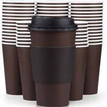 Copos de café descartáveis Promora 473ml Brown (pacote com 100)