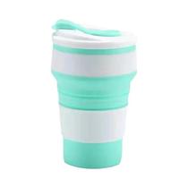 Copos de Café Dobráveis de Silicone Reutilizáveis (12oz) - Portátil para Acampamento