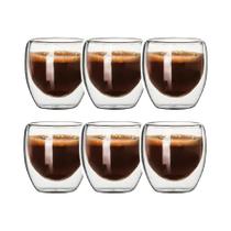 Copos De Café Espresso Transparentes De Alta Borossilicato Com Dupla Camada, Copos Isolados Para