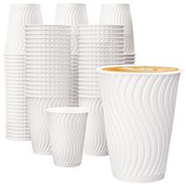 Copos de café Huifany 350ml, pacote com 120 unidades de papel isolado descartável Copos de café Huifany 350ml, pacote com 120 unidades de papel isolado descartável