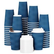 Copos de café JOLLY CHEF 473 ml descartáveis com tampas, pacote com 80 Copos de café JOLLY CHEF 473 ml descartáveis com tampas, pacote com 80