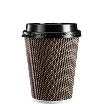 Copos de café quentes isolados de papel ondulado 350 ml - 50 conjuntos