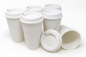 Copos de café reutilizáveis Rolling Sands USA 500 ml, pacote com 6 unidades, brancos