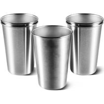 Copos de cerveja de aço inoxidável KISEER 500mL, pacote com 5 unidades para Bar Home
