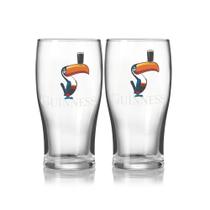Copos de cerveja GUINNESS THE 1759 Toucan Stout, kit com 2 unidades, 591 ml Copos de cerveja GUINNESS THE 1759 Toucan Stout, kit com 2 unidades, 591 ml