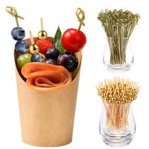 Copos de charcutaria CockStixs 12 onças com espetos de bambu 100 unidades