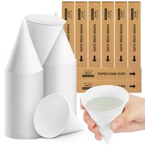 Copos de cone de papel Roshtia 1600 unidades 120 ml para gelo raspado e raspadinhas